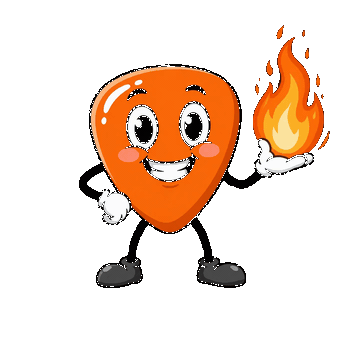 Picky holding a flame, confident