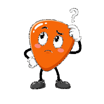 Picky scratching his head under a floating question mark