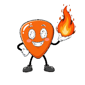 Picky presenting a roaring flame