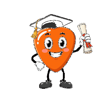 Picky celebrating graduation with a diploma