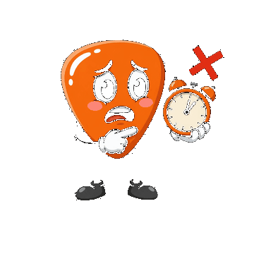 Picky holding an alarm clock