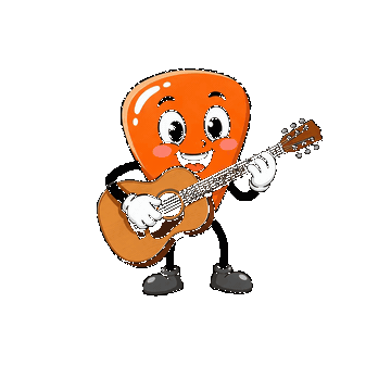 Picky strumming with excitement